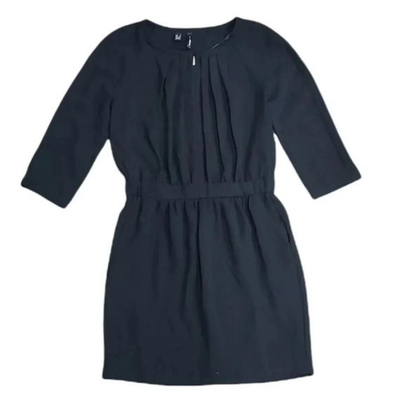 Mango Suit Black Mini Zip Pleat Dress XS - Picture 1 of 4